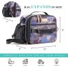 imageFit amp Fresh Josie Adult Insulated Lunch Bag with Side Pouch amp Carry Strap Complete Lunch Kit Includes Reusable XL Ice Pack Plum CamoBlue Watercolor