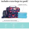 imageFit amp Fresh Josie Adult Insulated Lunch Bag with Side Pouch amp Carry Strap Complete Lunch Kit Includes Reusable XL Ice Pack Plum CamoPlum Camo
