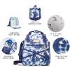 imageFit amp Fresh Kate Insulated Lunch Bag with Side Pouch amp Carry Handles Complete Lunch Kit Includes Matching Tumbler 4 Containers amp Ice Pack Colorful LeopardNavy Tie Dye