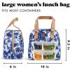 imageFit amp Fresh Lunch Bag For Women Insulated Womens Lunch Bag For Work Leakproof amp StainResistant Large Lunch Box For Women With Containers Zipper Closure Minneola Bag Blue Tie DyeBlue Tie Dye