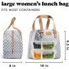 imageFit amp Fresh Lunch Bag For Women Insulated Womens Lunch Bag For Work Leakproof amp StainResistant Large Lunch Box For Women With Containers Zipper Closure Minneola Bag Blue Tie DyeGrey Dot