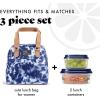 imageFit amp Fresh Lunch Bag For Women Insulated Womens Lunch Bag For Work Leakproof amp StainResistant Large Lunch Box For Women With Containers Zipper Closure Minneola Bag Blue Tie DyeBlue Tie Dye