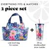 imageFit amp Fresh Lunch Bag For Women Insulated Womens Lunch Bag For Work Leakproof amp StainResistant Large Lunch Box For Women With Containers and Matching Tumbler Snap Closure Westport Bag AquaTabitha Floral