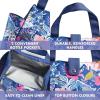 imageFit amp Fresh Lunch Bag For Women Insulated Womens Lunch Bag For Work Leakproof amp StainResistant Large Lunch Box For Women With Containers and Matching Tumbler Snap Closure Westport Bag AquaTabitha Floral