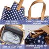 imageFit amp Fresh Lunch Bag For Women Insulated Womens Lunch Bag For Work Leakproof amp StainResistant Large Lunch Box For Women With Containers and Matching Tumbler Zipper Westerly Lunch Bag FloralNavy Dot