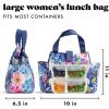 imageFit amp Fresh Lunch Bag For Women Insulated Womens Lunch Bag For Work Leakproof amp StainResistant Large Lunch Box For Women With Containers and Matching Tumbler Snap Closure Westport Bag AquaTabitha Floral