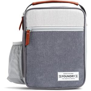 imageFit amp Fresh Foundry Thayer Insulated Lunch Bag with 2 Food Containers Reusable Lunch Box Mini Cooler Bag Perfect for Work College PicnicsCharcoal