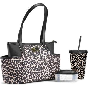 imageFit amp Fresh Navarto Adult Insulated Lunch Bag with Side Pouches amp Carry Handles Complete Lunch Kit Includes Matching Tumbler amp Container Black LargeFeline Fine