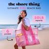 imageFit amp Fresh The Shore Thing XL Marine Grade Mesh Beach Bag Extra Large Beach Tote Durable Sandproof Oversized Pool BagFlamingo Pink