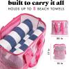 imageFit amp Fresh The Shore Thing XL Marine Grade Mesh Beach Bag Extra Large Beach Tote Durable Sandproof Oversized Pool BagFlamingo Pink