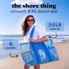 imageFit amp Fresh The Shore Thing XL Marine Grade Mesh Beach Bag Extra Large Beach Tote Durable Sandproof Oversized Pool BagMarina Blue