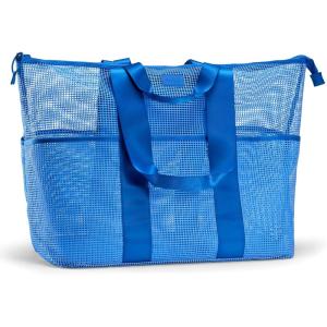 imageFit amp Fresh The Shore Thing XL Marine Grade Mesh Beach Bag Extra Large Beach Tote Durable Sandproof Oversized Pool BagMarina Blue